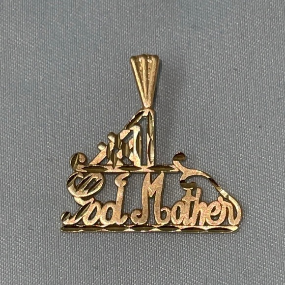 14k Gold God Mother Charm - Picture 2 of 10